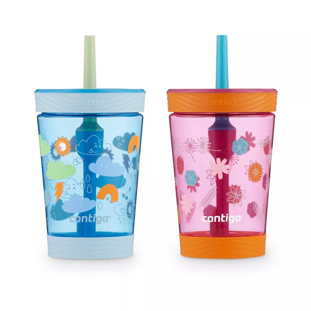Kids Spill-Proof Tumbler with Straw, 14oz