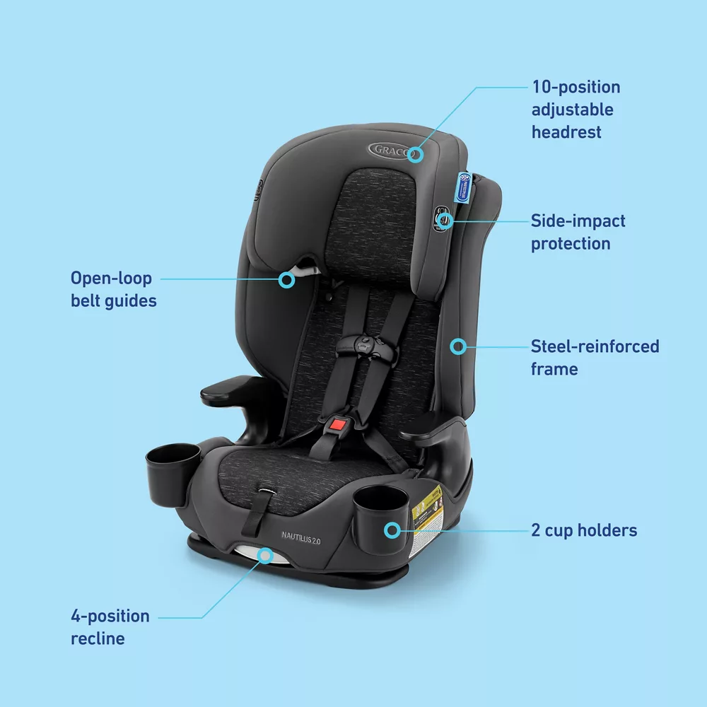 Nautilus? 2.0 3-in-1 Harness Booster Car Seat - Image 7